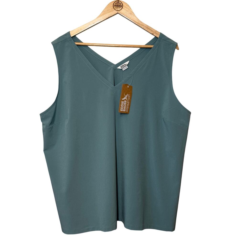 Eddie Bauer Departure 2.0 Tank V Neck UPF 50+ Hiking Dusty Loden Women’s XXL